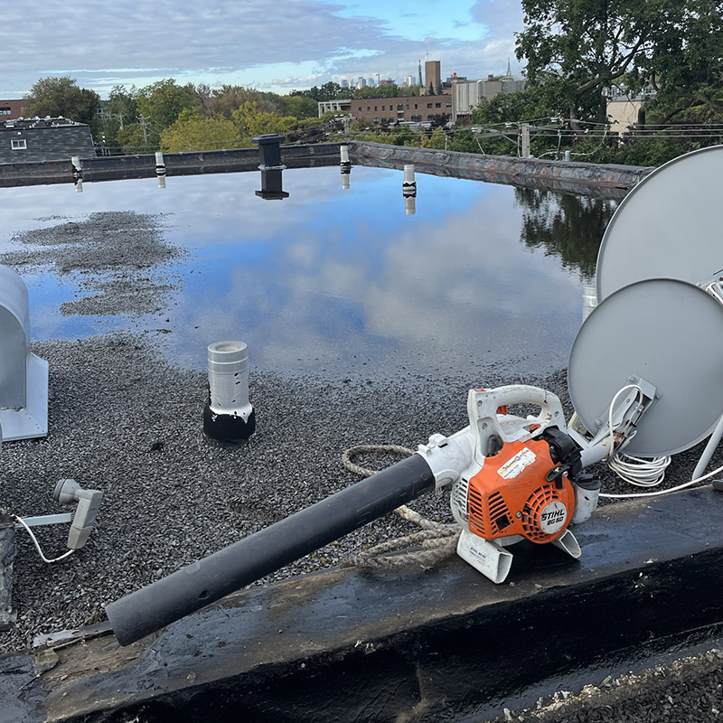eau sur toit plat réparer napierville